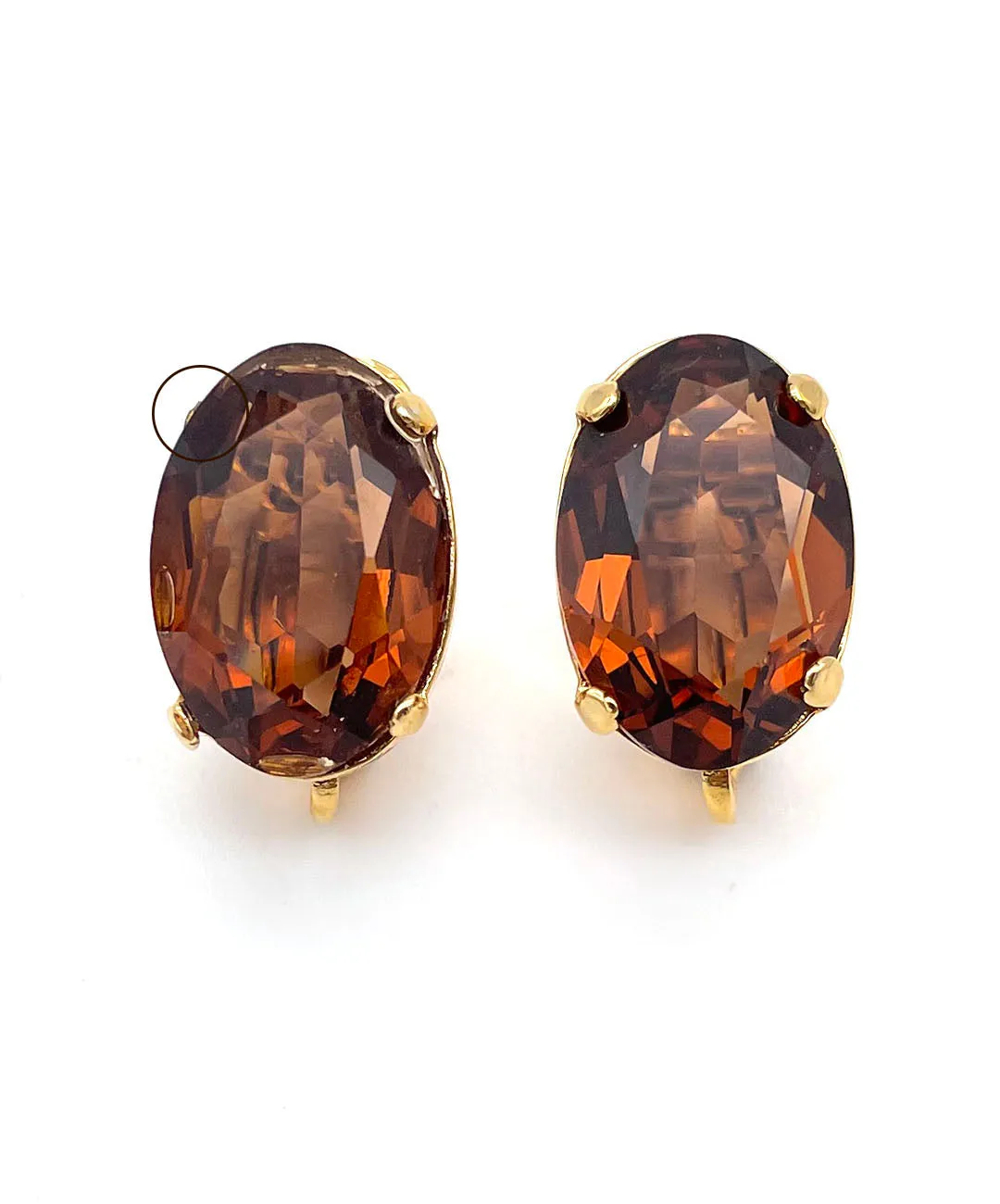 【USA輸入】ヴィンテージ NAPIER アンバー ビジュー ピアス/Vintage NAPIER Amber Bijou Post Earrings