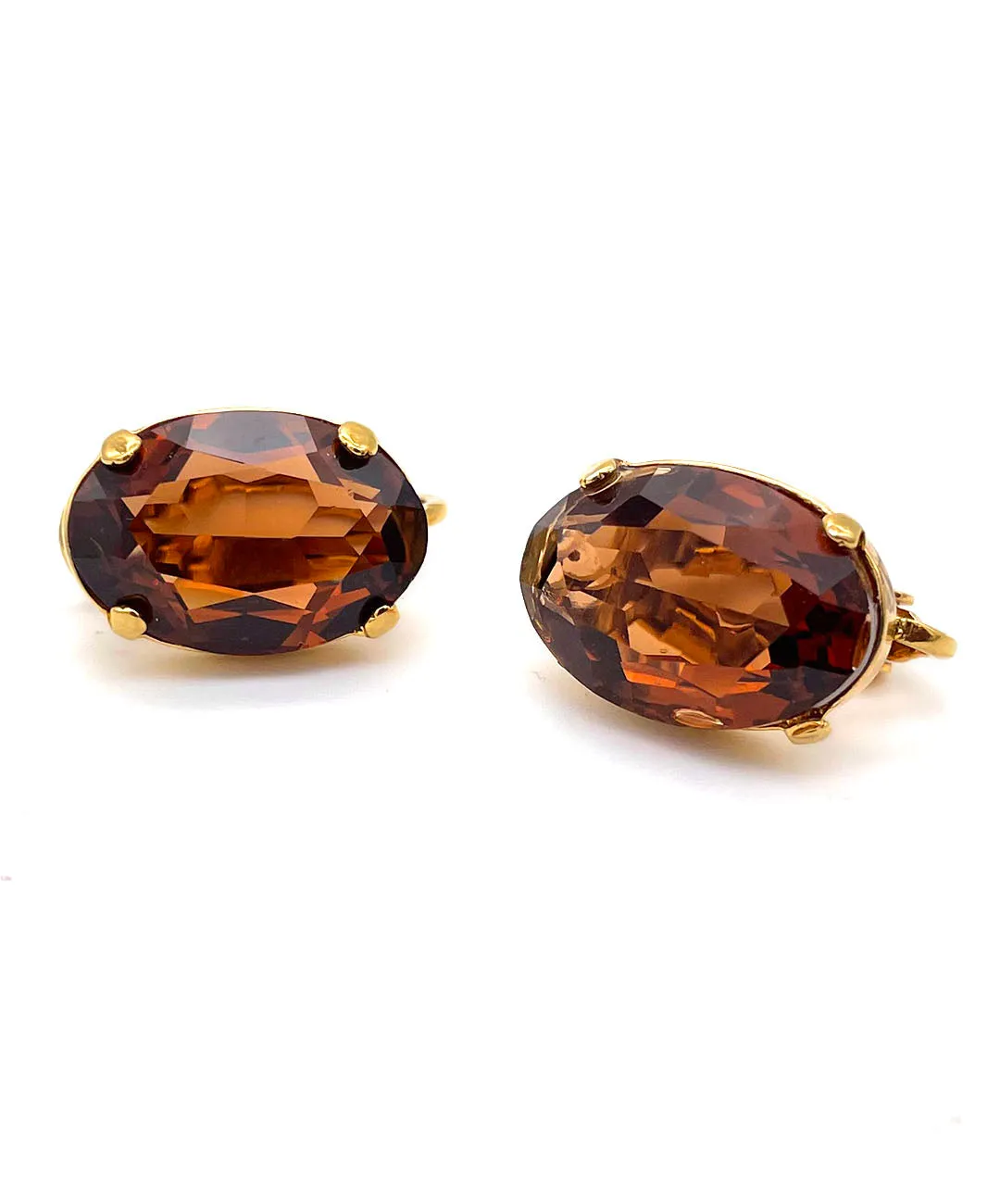 【USA輸入】ヴィンテージ NAPIER アンバー ビジュー ピアス/Vintage NAPIER Amber Bijou Post Earrings