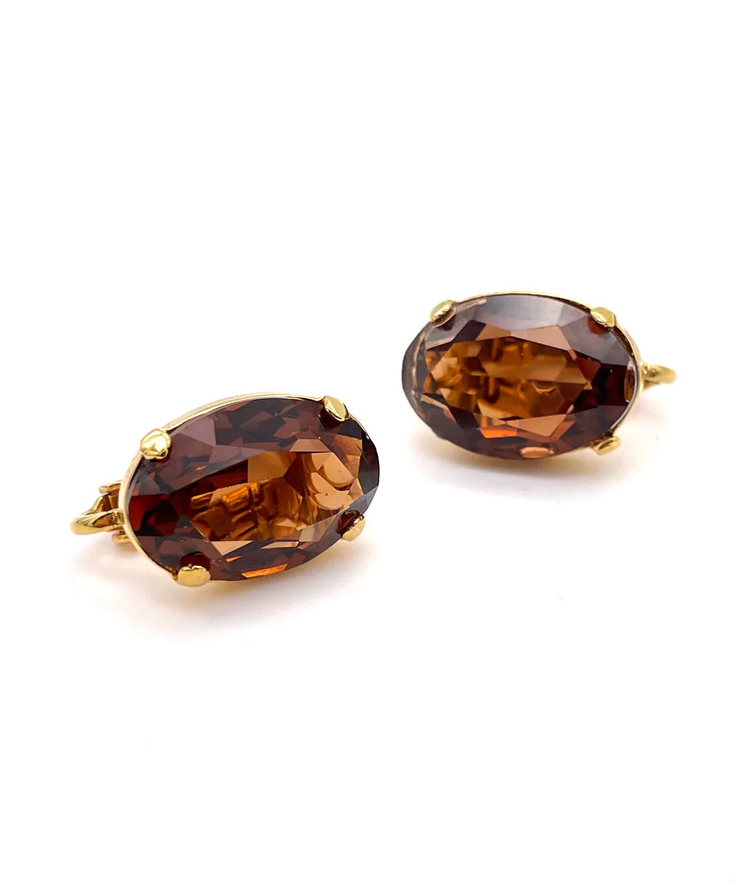 【USA輸入】ヴィンテージ NAPIER アンバー ビジュー ピアス/Vintage NAPIER Amber Bijou Post Earrings