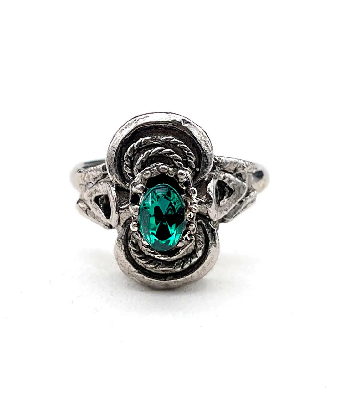 【USA輸入】ヴィンテージ VOGUE エメラルドグリーン ビジュー リング/Vintage VOGUE Emerald Bijou Ring