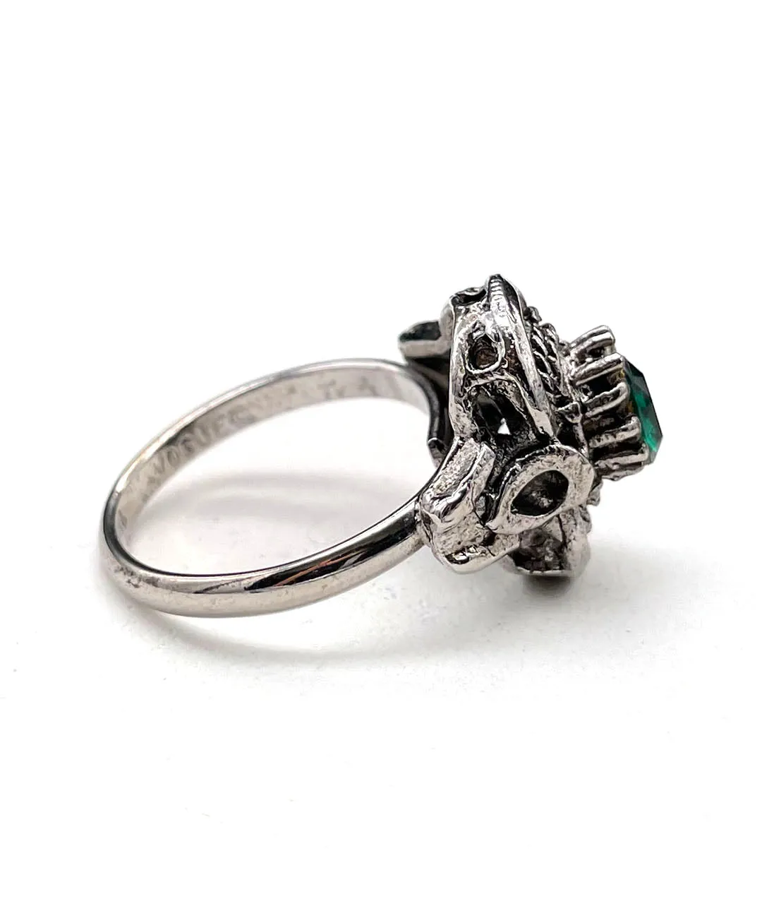 【USA輸入】ヴィンテージ VOGUE エメラルドグリーン ビジュー リング/Vintage VOGUE Emerald Bijou Ring