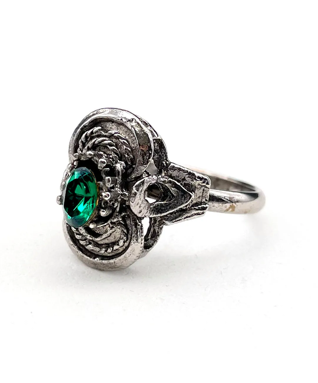 【USA輸入】ヴィンテージ VOGUE エメラルドグリーン ビジュー リング/Vintage VOGUE Emerald Bijou Ring