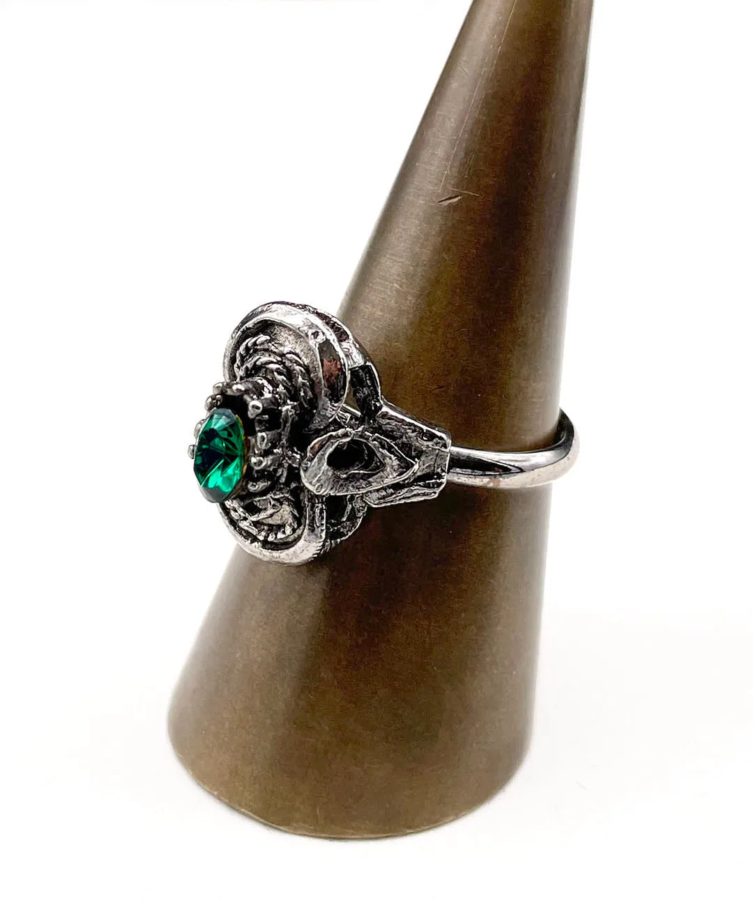 【USA輸入】ヴィンテージ VOGUE エメラルドグリーン ビジュー リング/Vintage VOGUE Emerald Bijou Ring