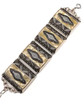 【USA輸入】ヴィンテージ アールデコ アルマイト ブレスレット/Vintage Art Deco Eloxal Aluminum Bracelet