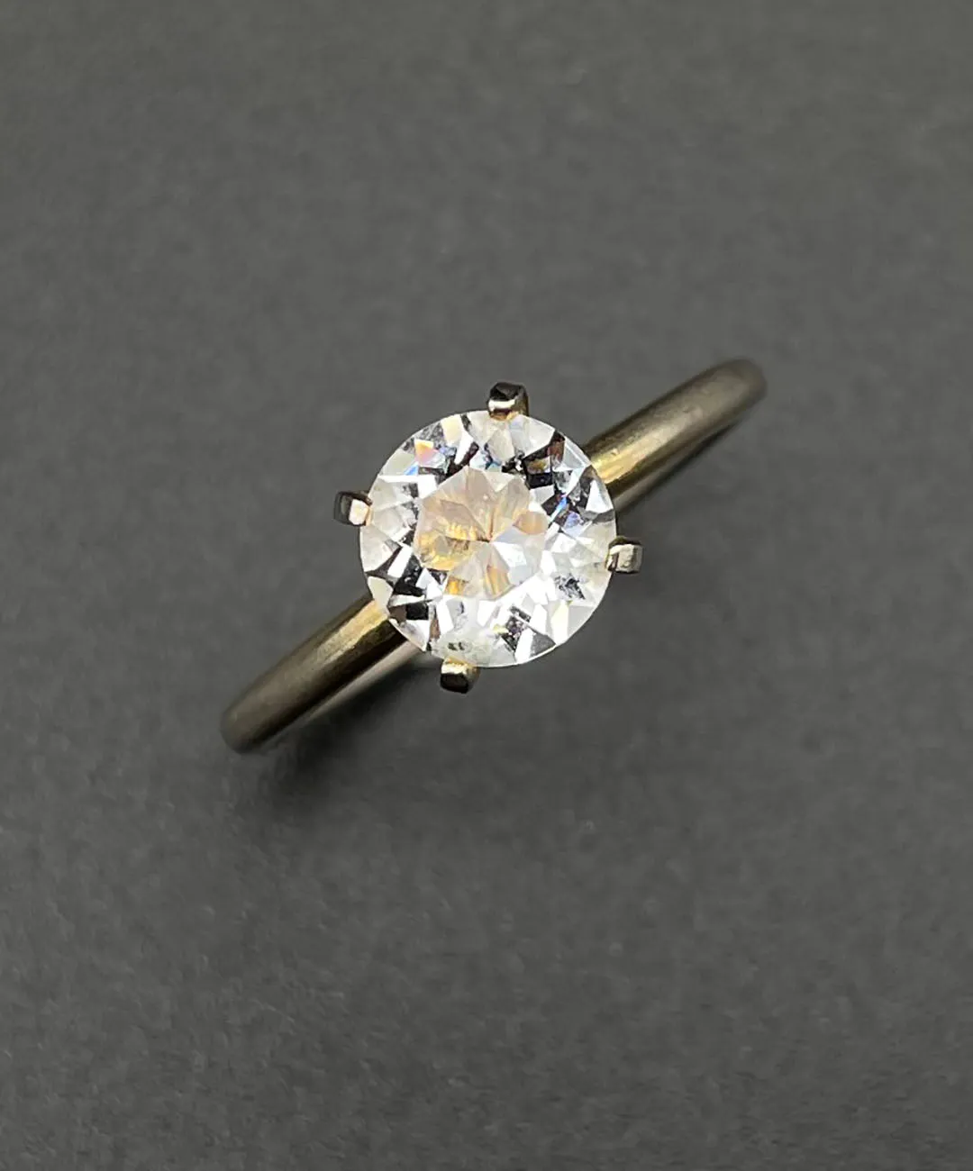 【USA輸入】ヴィンテージ クリアビジュー ソリテール リング/Vintage Clear Bijou Solitaire Ring