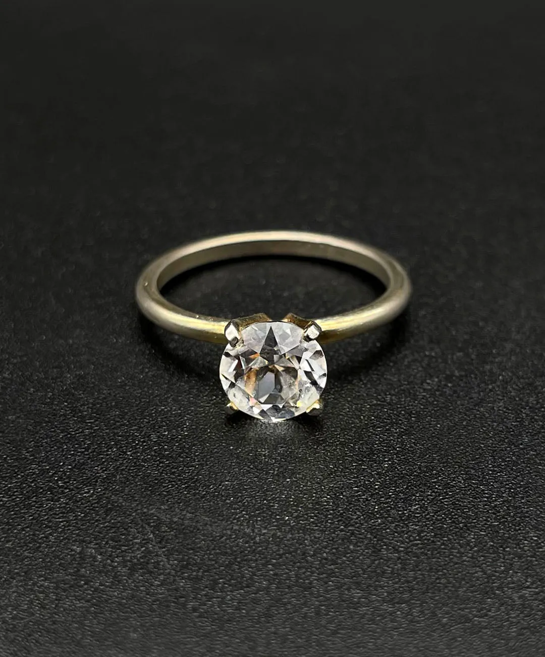 【USA輸入】ヴィンテージ クリアビジュー ソリテール リング/Vintage Clear Bijou Solitaire Ring