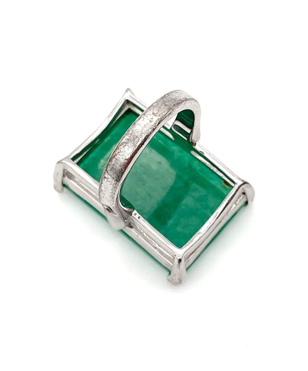 【USA輸入】ヴィンテージ ジェイドグリーン レクタングル リング/Vintage Jade Green Rectangle Ring