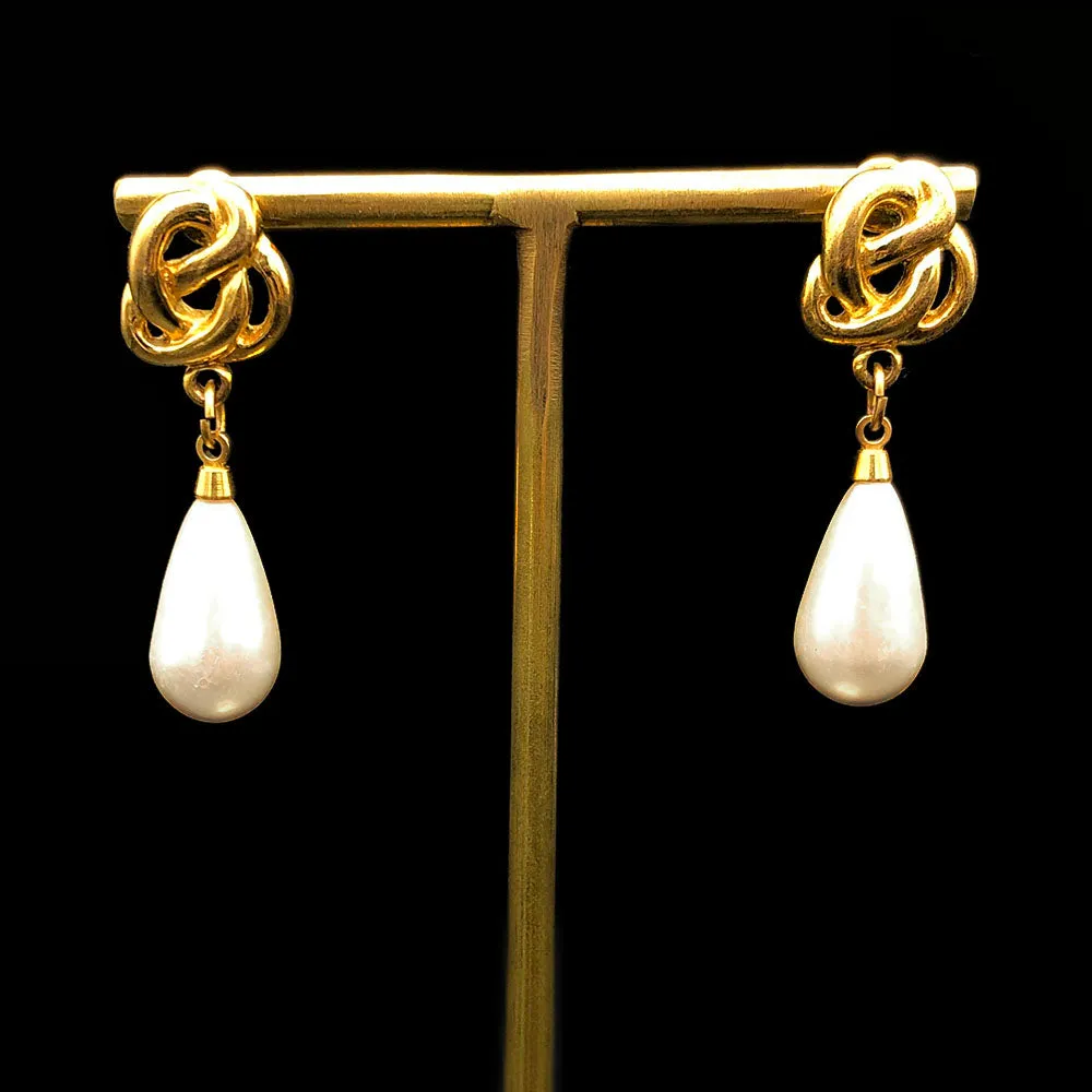 【USA輸入】ヴィンテージ ネイピア パール ピアス/Vintage NAPIER Pearl Post Earrings