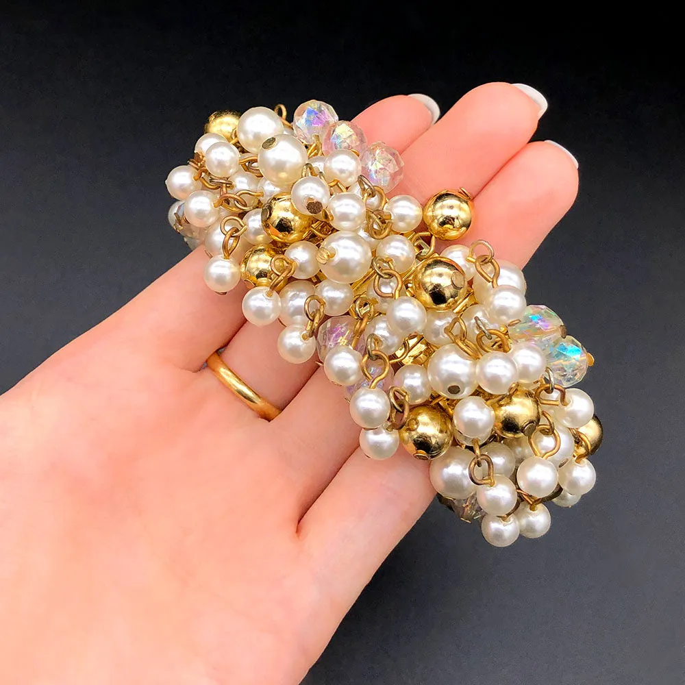 【USA輸入】ヴィンテージ パール ビーズ ブレスレット/Vintage Pearl Beads Bracelet