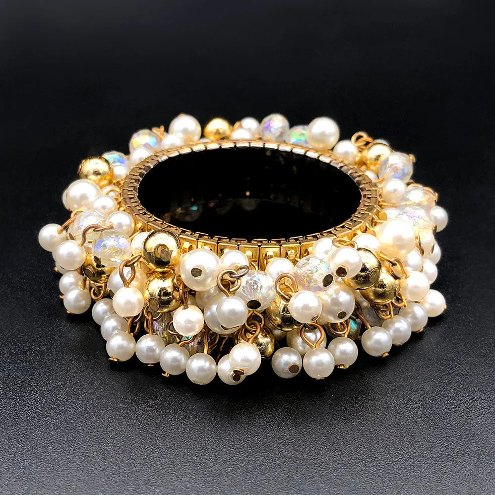 【USA輸入】ヴィンテージ パール ビーズ ブレスレット/Vintage Pearl Beads Bracelet