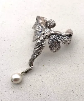 【USA輸入】ヴィンテージ フェアリー パール スカーフリング/Vintage Fairy Pearl Scraf Ring