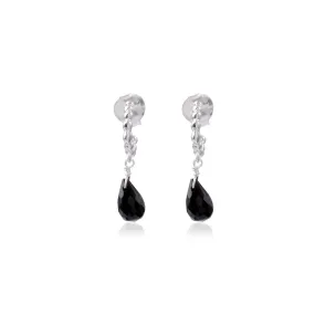 Vama | Gloria Earrings | Metal-Sterling Silver | Stone-Black Onyx | Finish-Shiny