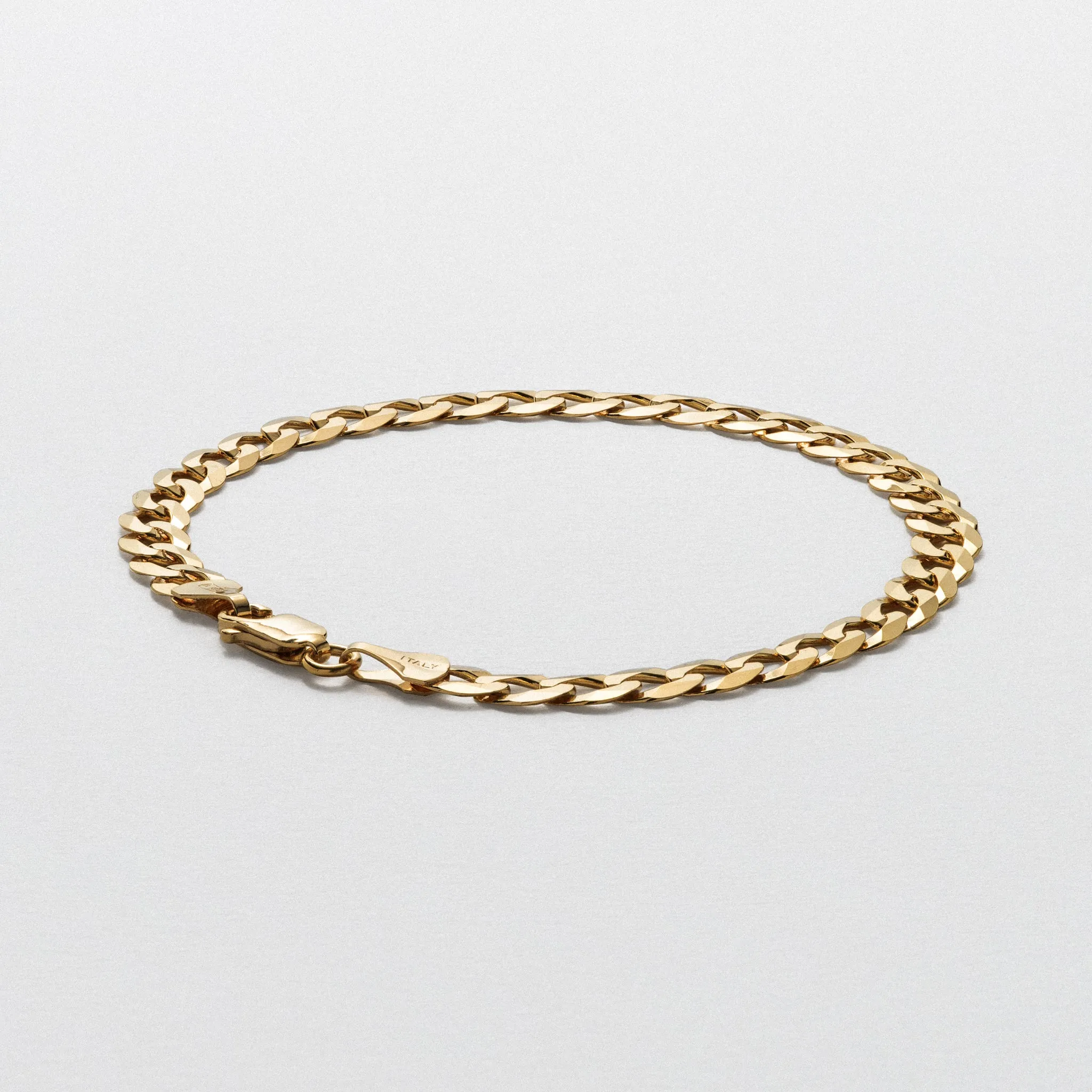 Yellow Gold Curb Bracelet - Polished 5.8mm