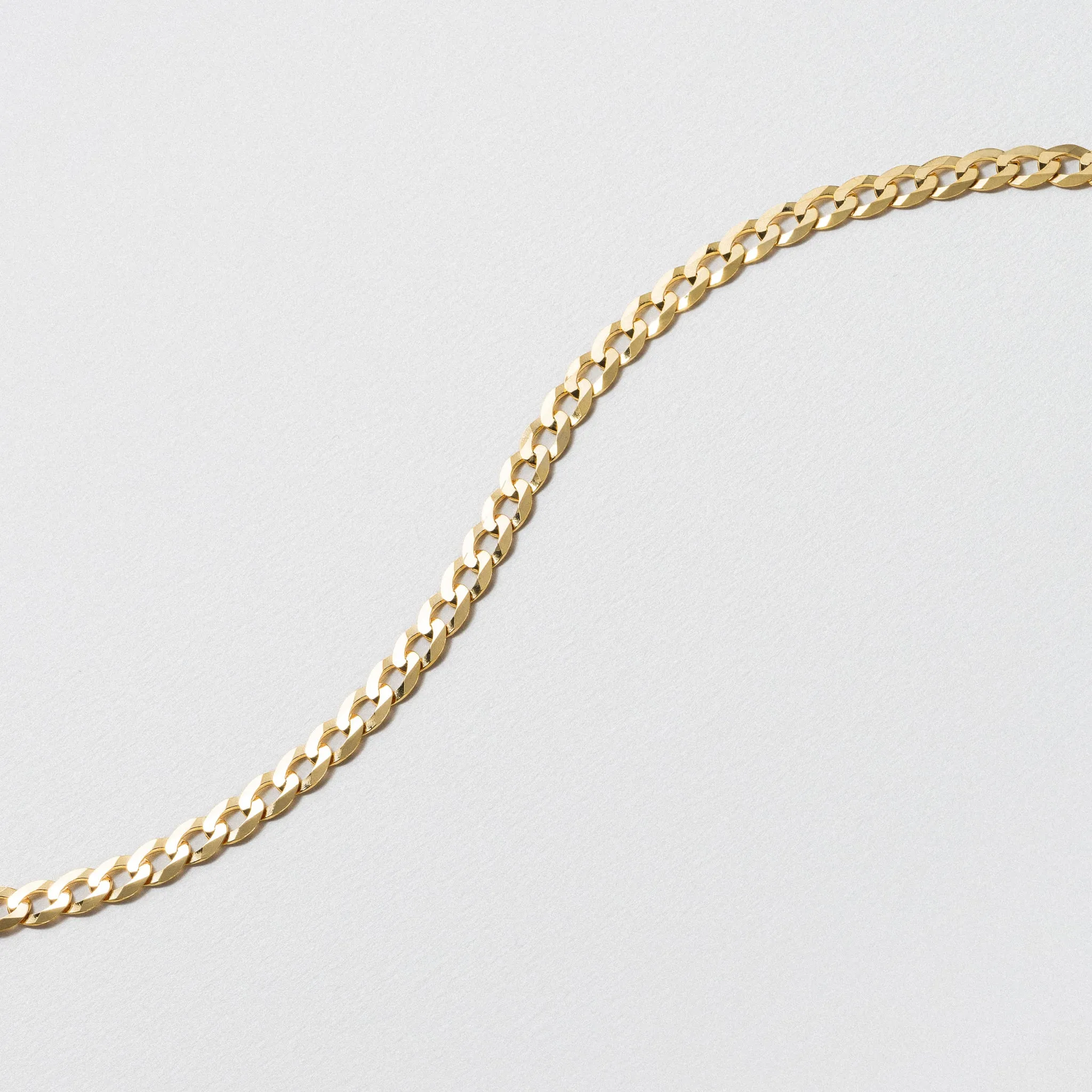 Yellow Gold Curb Bracelet - Polished 5.8mm