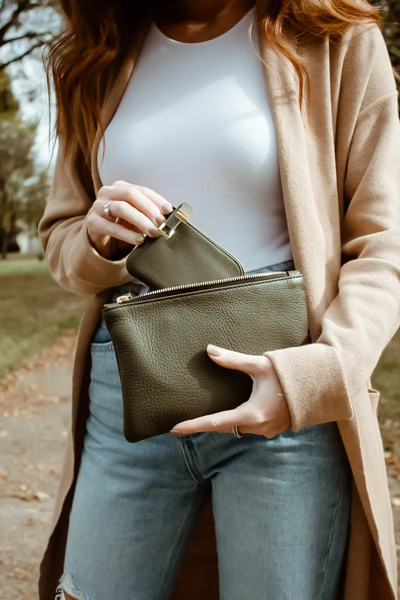 Zip Wallet | Dark Olive