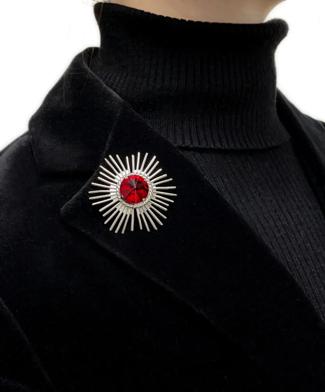 【ドイツ買付】ヴィンテージ SEIBOTH レッド ビジュー ブローチ/Vintage SEIBOTH Red Bijou Brooch