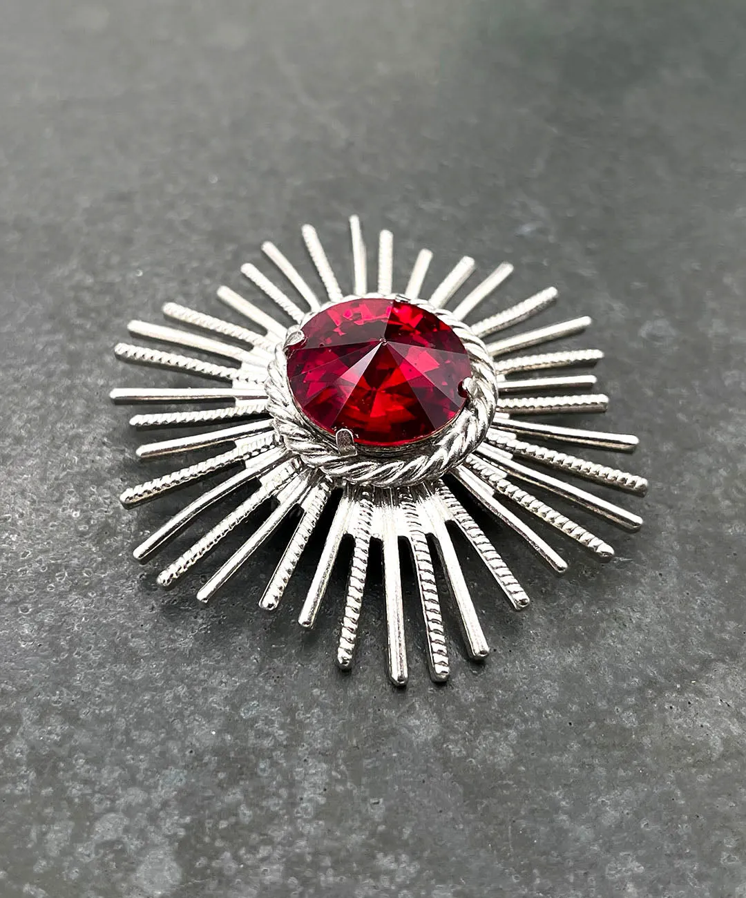 【ドイツ買付】ヴィンテージ SEIBOTH レッド ビジュー ブローチ/Vintage SEIBOTH Red Bijou Brooch